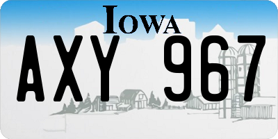IA license plate AXY967