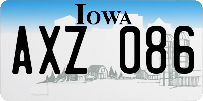 IA license plate AXZ086