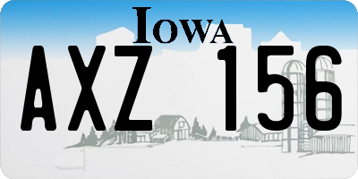 IA license plate AXZ156