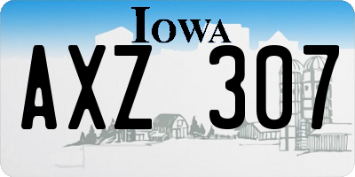 IA license plate AXZ307