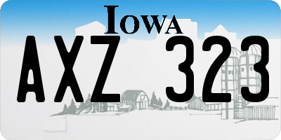 IA license plate AXZ323