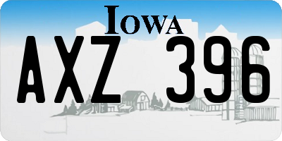 IA license plate AXZ396