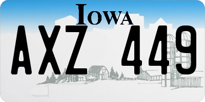 IA license plate AXZ449