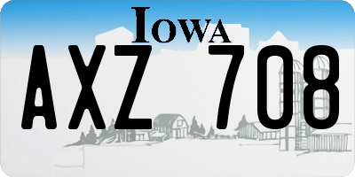 IA license plate AXZ708