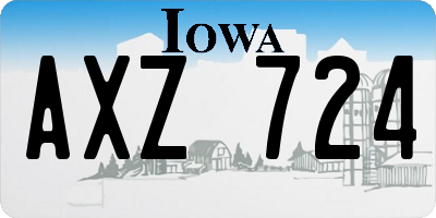 IA license plate AXZ724