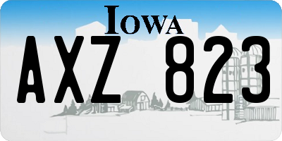 IA license plate AXZ823