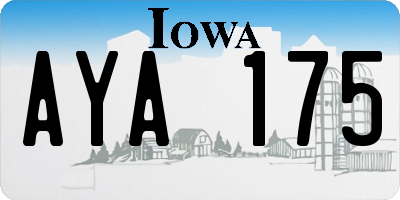 IA license plate AYA175