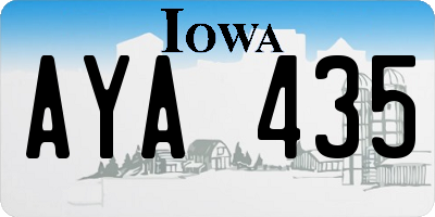 IA license plate AYA435