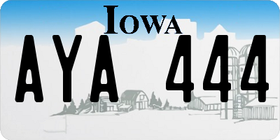 IA license plate AYA444