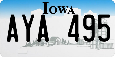 IA license plate AYA495