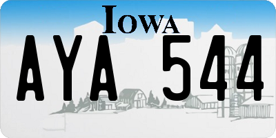 IA license plate AYA544