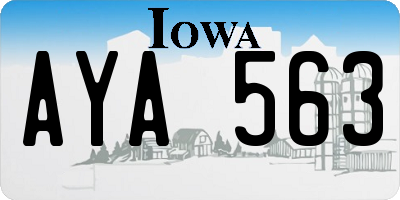 IA license plate AYA563