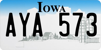 IA license plate AYA573