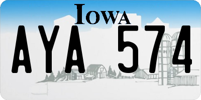 IA license plate AYA574