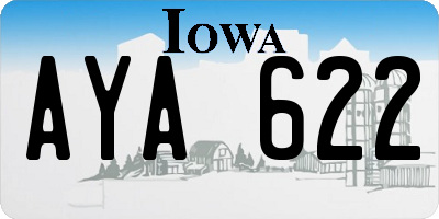 IA license plate AYA622