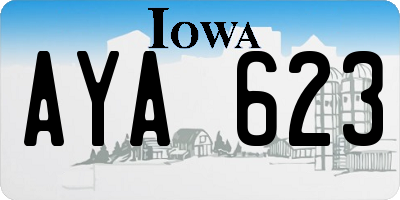 IA license plate AYA623
