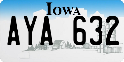 IA license plate AYA632