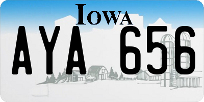 IA license plate AYA656