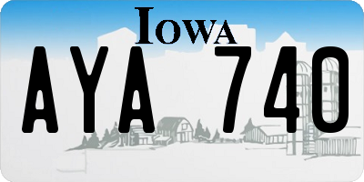 IA license plate AYA740