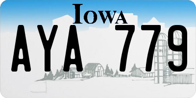 IA license plate AYA779
