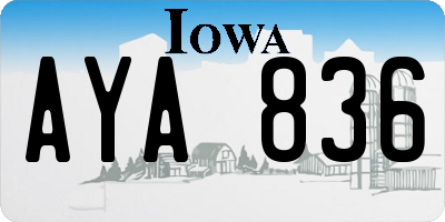 IA license plate AYA836