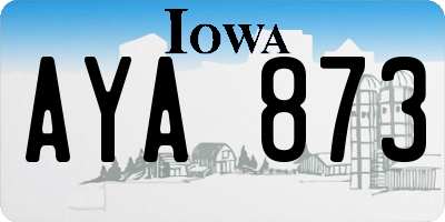 IA license plate AYA873