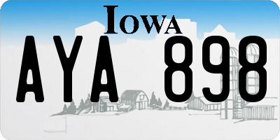 IA license plate AYA898