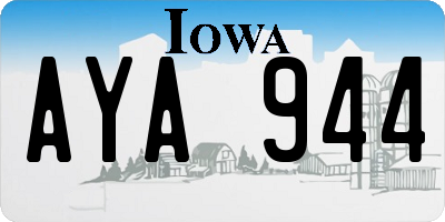 IA license plate AYA944
