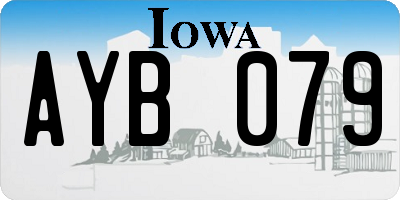 IA license plate AYB079