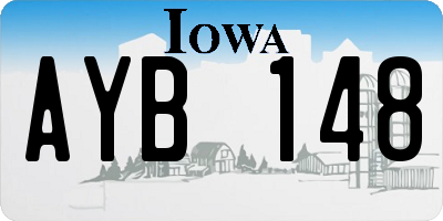 IA license plate AYB148