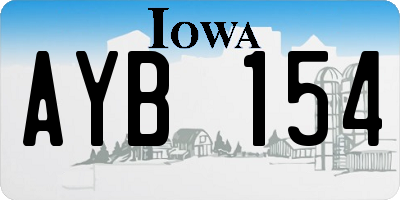 IA license plate AYB154