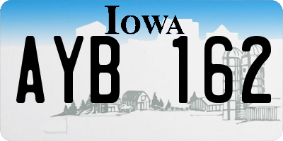 IA license plate AYB162