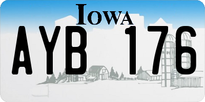 IA license plate AYB176