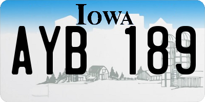 IA license plate AYB189