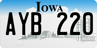 IA license plate AYB220