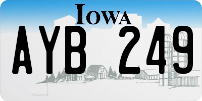 IA license plate AYB249