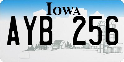 IA license plate AYB256