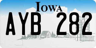IA license plate AYB282