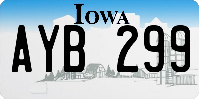 IA license plate AYB299