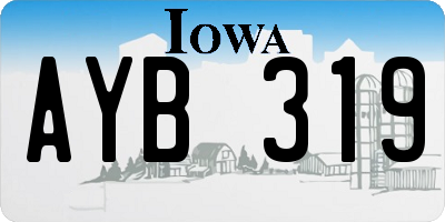 IA license plate AYB319