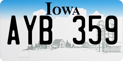 IA license plate AYB359