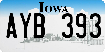 IA license plate AYB393