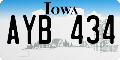 IA license plate AYB434