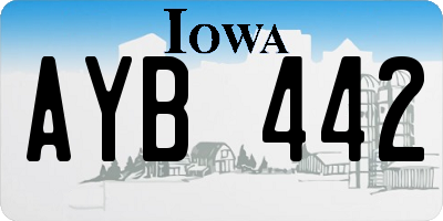 IA license plate AYB442