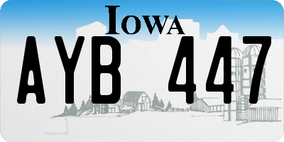 IA license plate AYB447