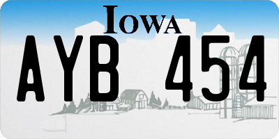 IA license plate AYB454