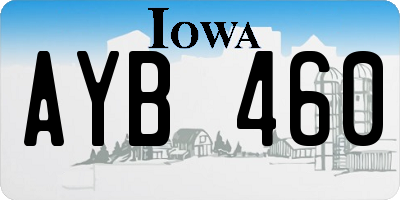 IA license plate AYB460