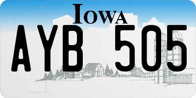 IA license plate AYB505