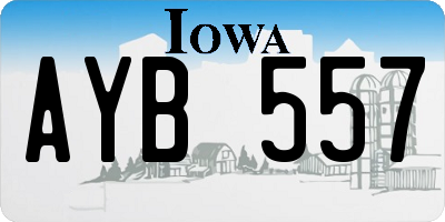 IA license plate AYB557