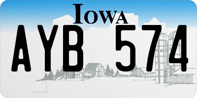 IA license plate AYB574